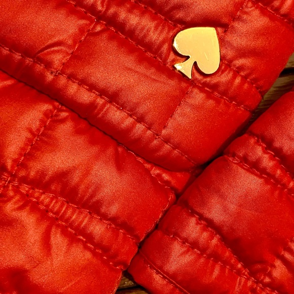 Kate Spade Red Quilted Jacket (EUC) M - Picture 8 of 12